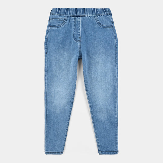 Girls Denim Stretch Jeggings Basic - LIGHT BLUE