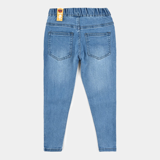 Girls Denim Stretch Jeggings Basic - LIGHT BLUE