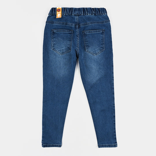 Girls Denim Stretch Jeggings Basic - Mid Blue