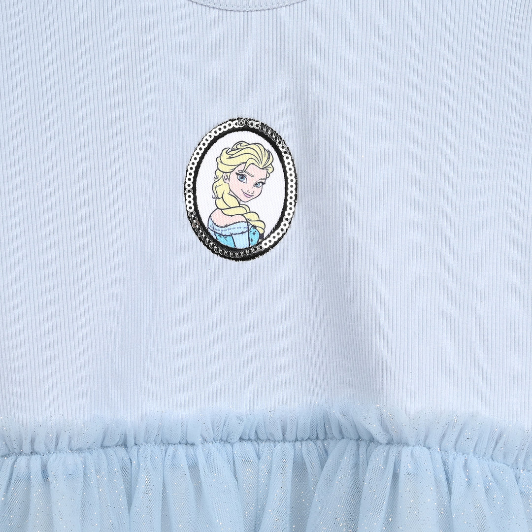 Girls Net Frock -Light Blue