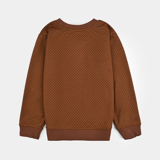 Boys Jacquard Sweatshirt BEYOND THE FUTURE-BROWN