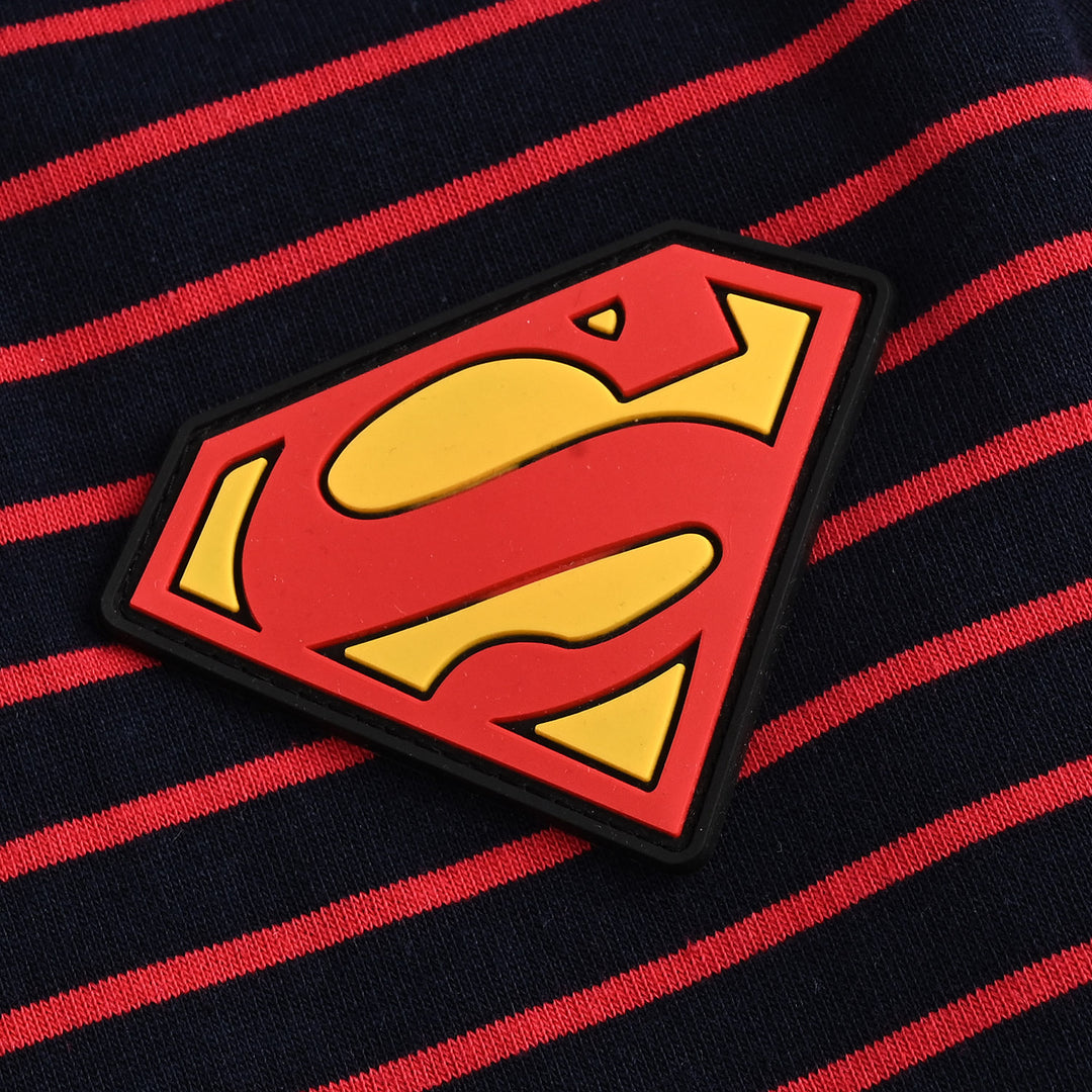 Boys Microfiber Jersey T-Shirt H/S - Blue/Red/Stripe