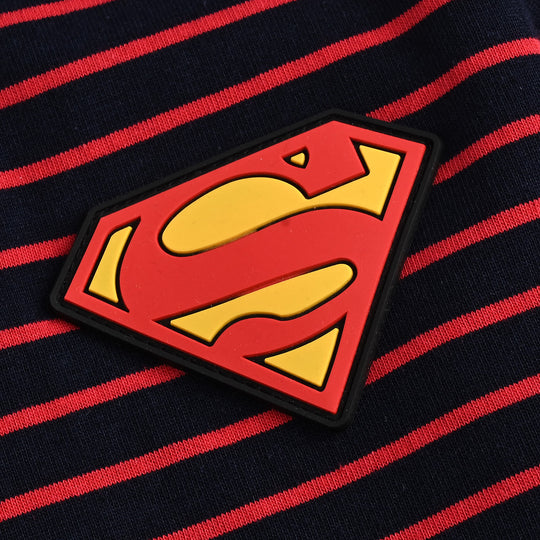 Boys Microfiber Jersey T-Shirt H/S - Blue/Red/Stripe