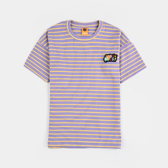 Girls Rib T-Shirt H/S Be Nice