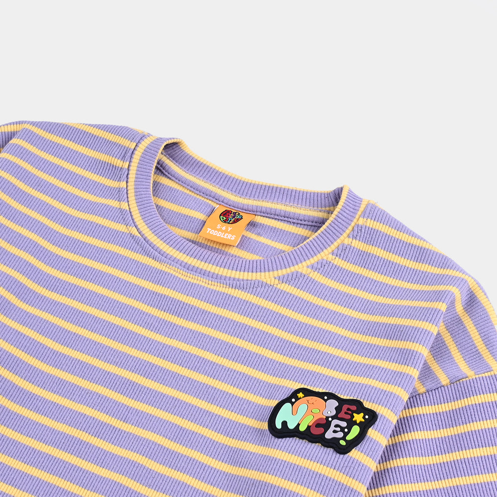 Girls Rib T-Shirt H/S Be Nice