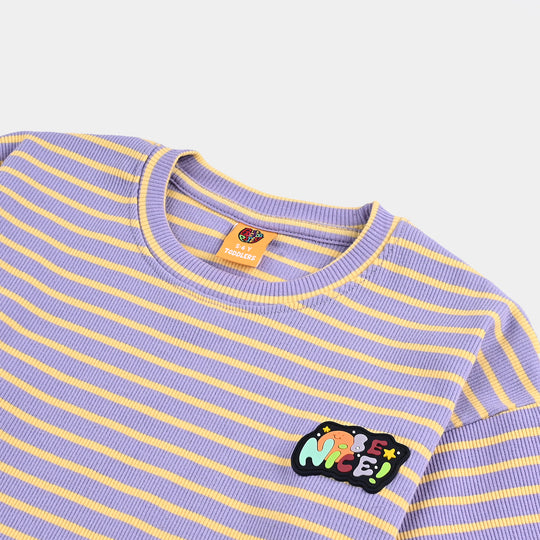 Girls Rib T-Shirt H/S Be Nice