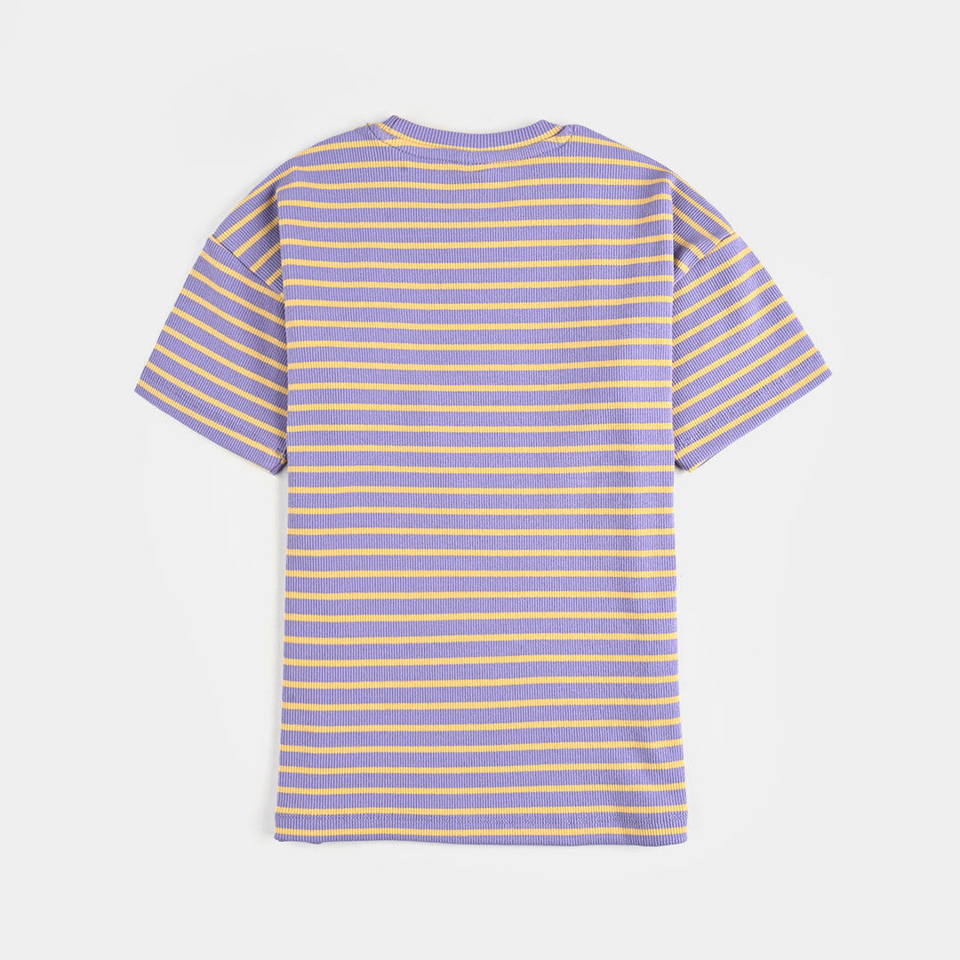 Girls Rib T-Shirt H/S Be Nice