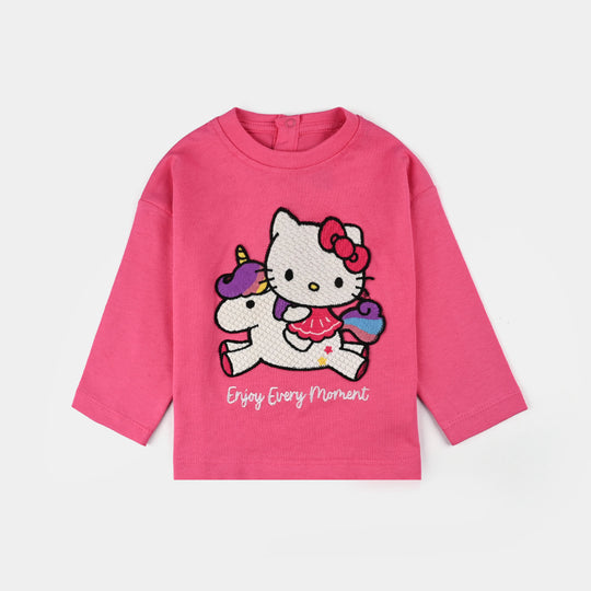 Infant Girls Jersey/Terry T-Shirt F/S ENJOY EVERY MOMENT-Pink