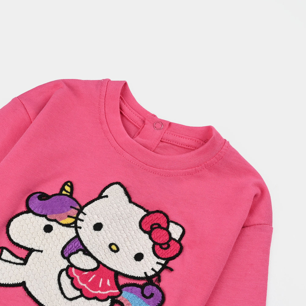 Infant Girls Jersey/Terry T-Shirt F/S ENJOY EVERY MOMENT-Pink