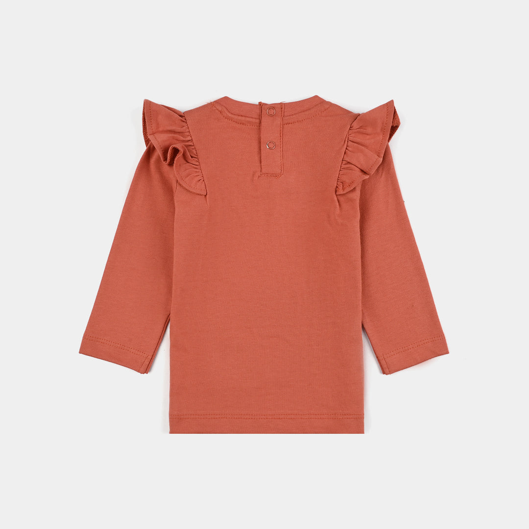 Infant Girls Jersey/Terry T-Shirt F/S BLOOM & LOVE-Orange