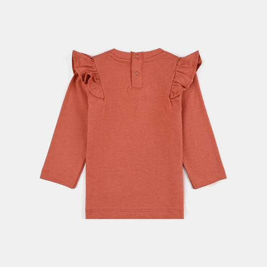 Infant Girls Jersey/Terry T-Shirt F/S BLOOM & LOVE-Orange