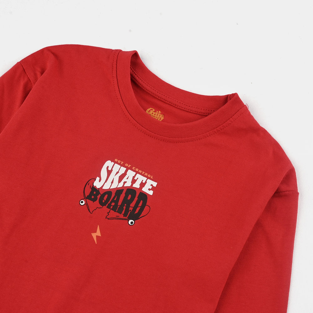 Boys Jersey/Terry T-Shirt F/S SKATE BOARD-Salsa