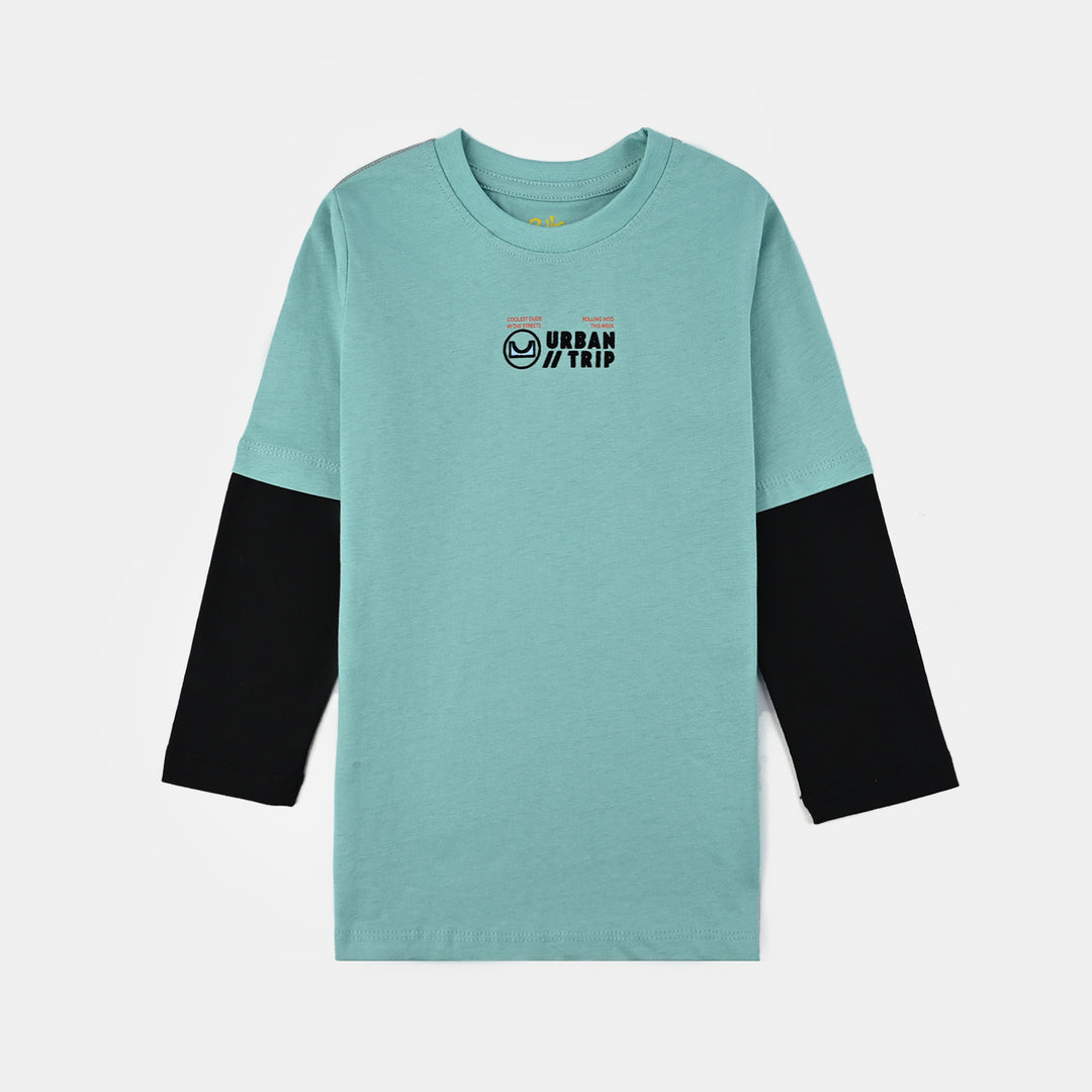 Boys Jersey/Terry T-Shirt (Urban Trip) - Sea-Green