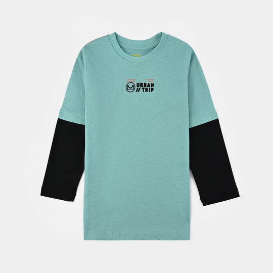 Boys Jersey/Terry T-Shirt (Urban Trip) - Sea-Green