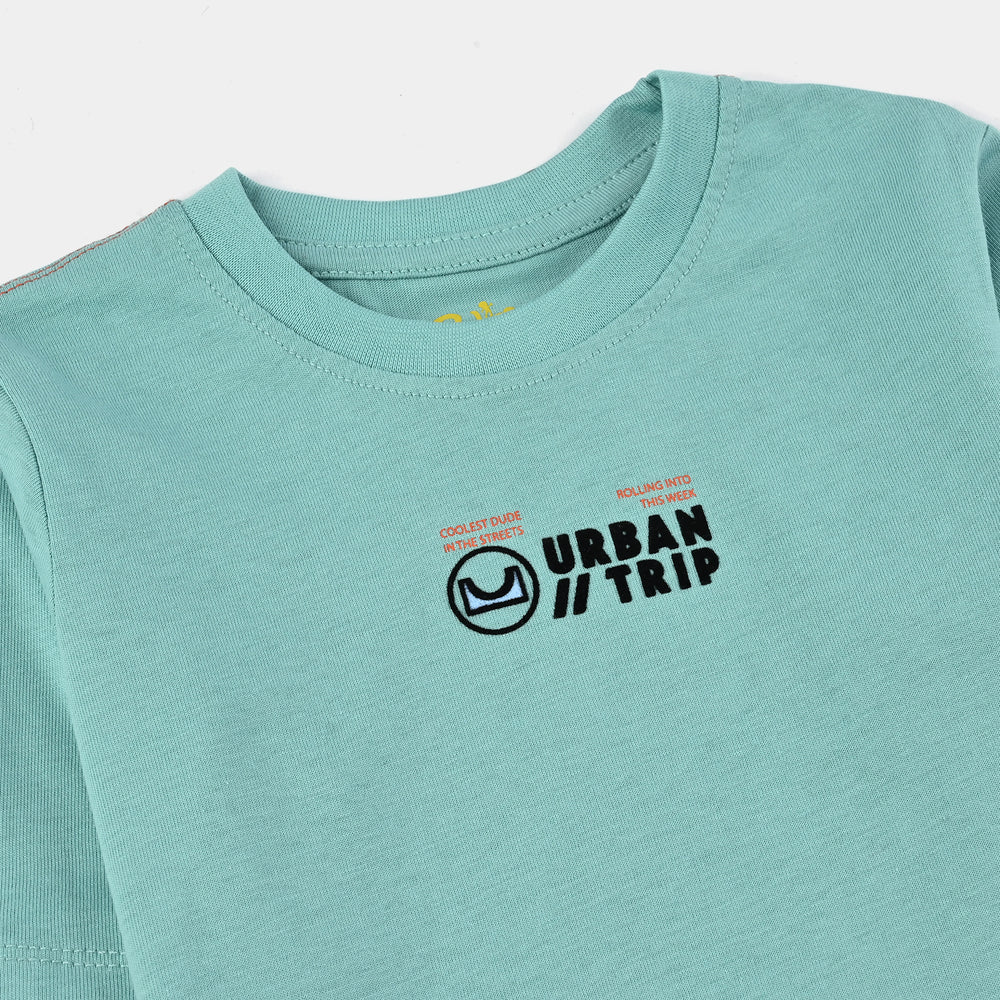 Boys Jersey/Terry T-Shirt (Urban Trip) - Sea-Green
