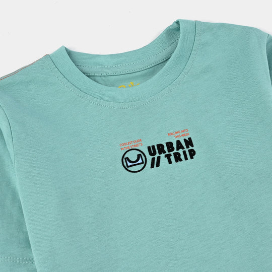 Boys Jersey/Terry T-Shirt (Urban Trip) - Sea-Green