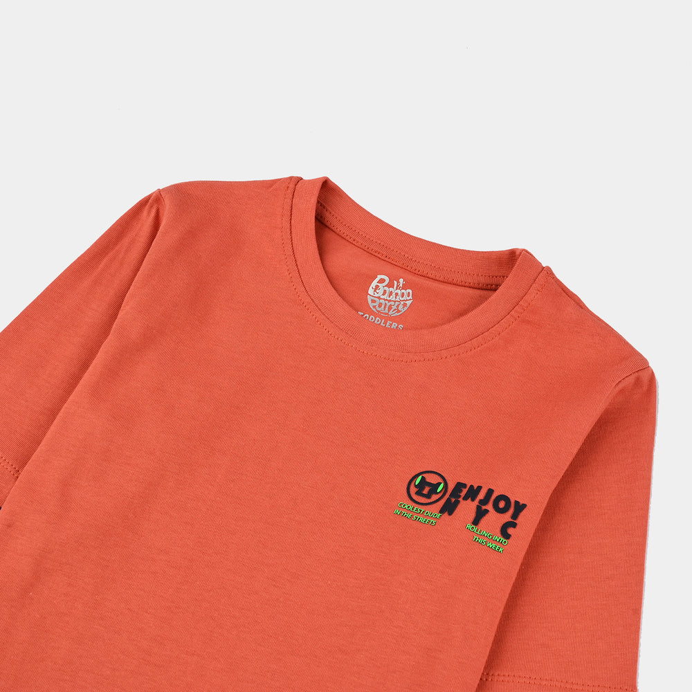 Boys Jersey/Terry T-Shirt F/S ENJOY NYC-Orange