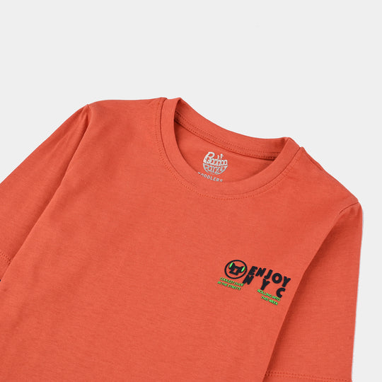 Boys Jersey/Terry T-Shirt F/S ENJOY NYC-Orange