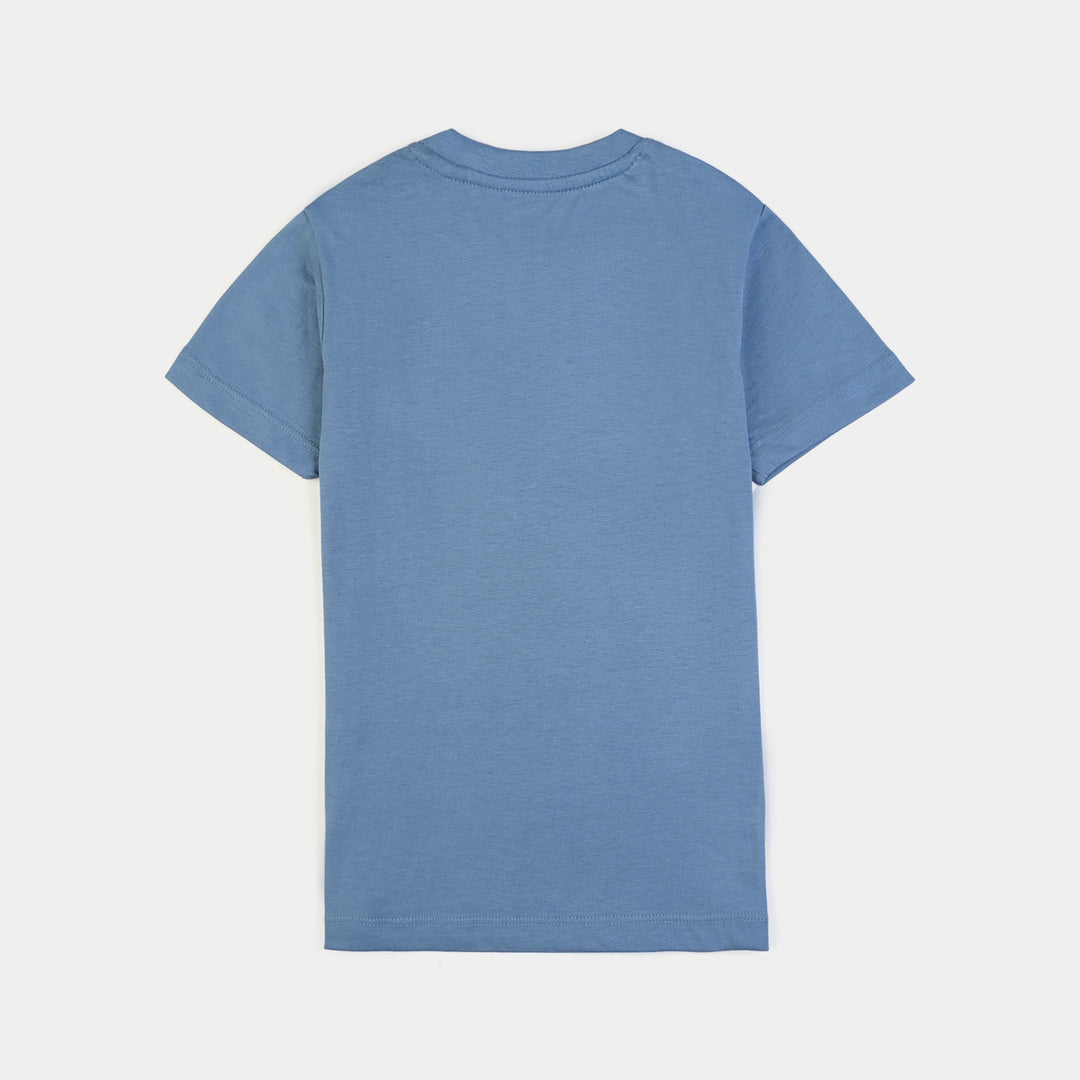 Boys Jersey/Terry T-Shirt MT. FUJI- Teal
