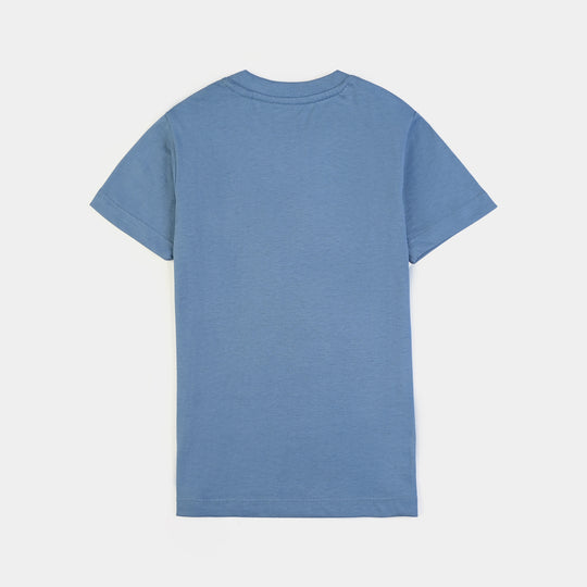 Boys Jersey/Terry T-Shirt MT. FUJI- Teal
