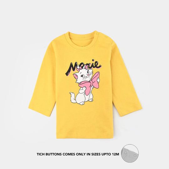 Infant Girls Jersey/Terry T-Shirt F/S MARIE-Yellow