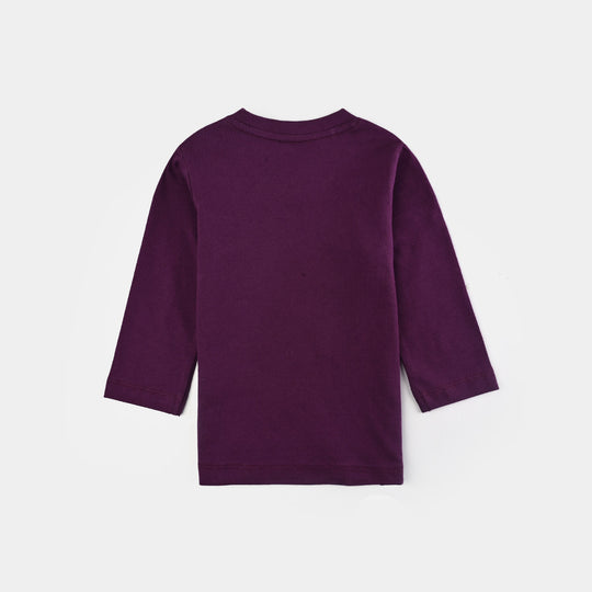 Infant Girls Jersey/Terry T-Shirt F/S BAMBI-Dark Purple