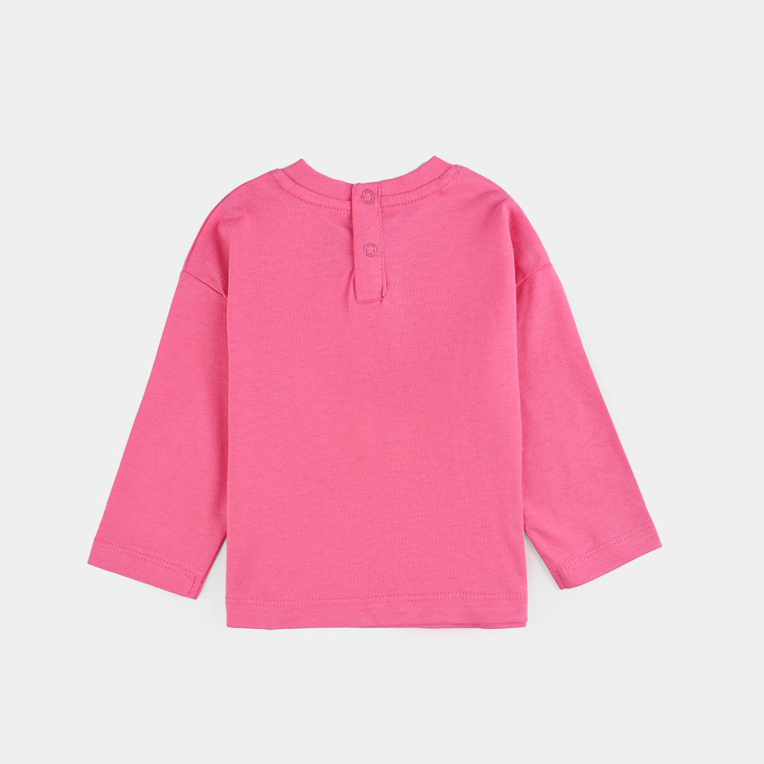 Infant Girls Jersey/Terry T-Shirt F/S PLAY AND DRIBBLE-Pink