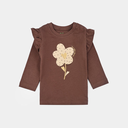 Infant Girls Jersey/Terry T-Shirt F/S THE LITTLE FLOWER