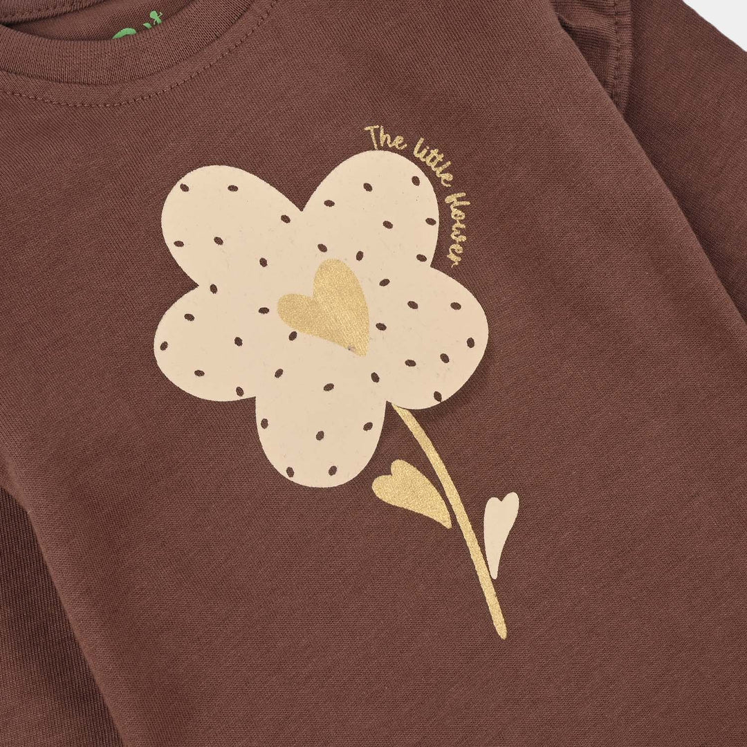 Infant Girls Jersey/Terry T-Shirt F/S THE LITTLE FLOWER