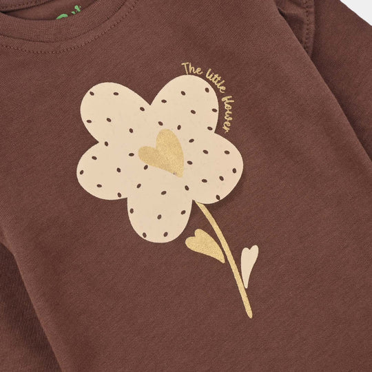 Infant Girls Jersey/Terry T-Shirt F/S THE LITTLE FLOWER
