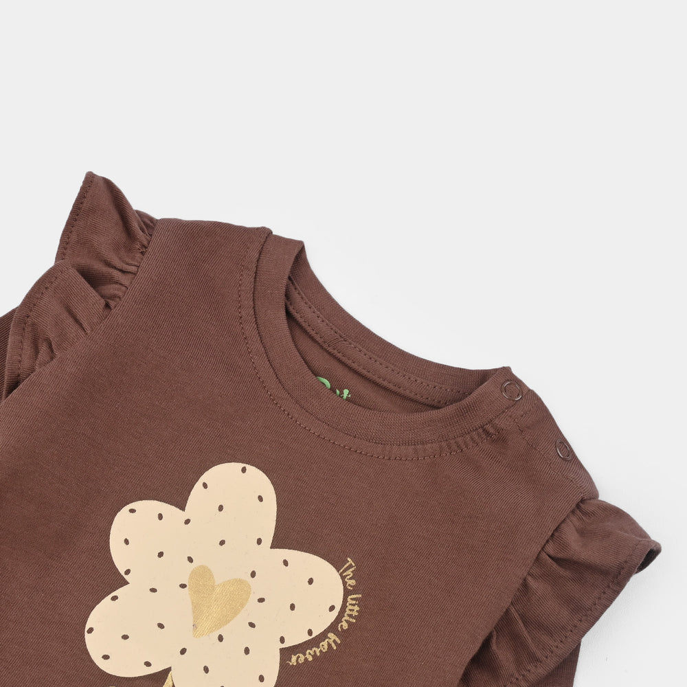 Infant Girls Jersey/Terry T-Shirt F/S THE LITTLE FLOWER