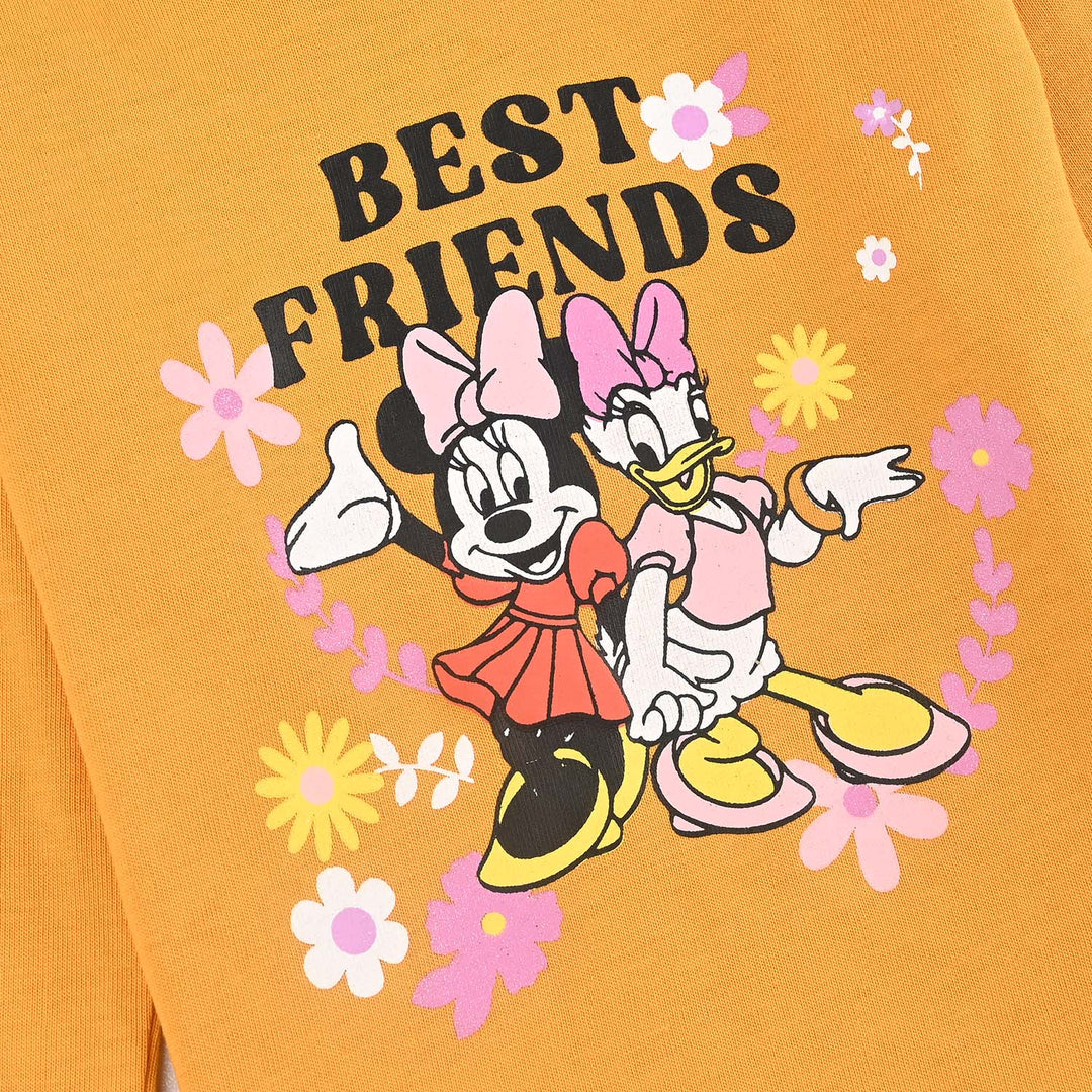 Infant Girls Jersey/Terry T-Shirt F/S BEST FRIENDS-Yellow