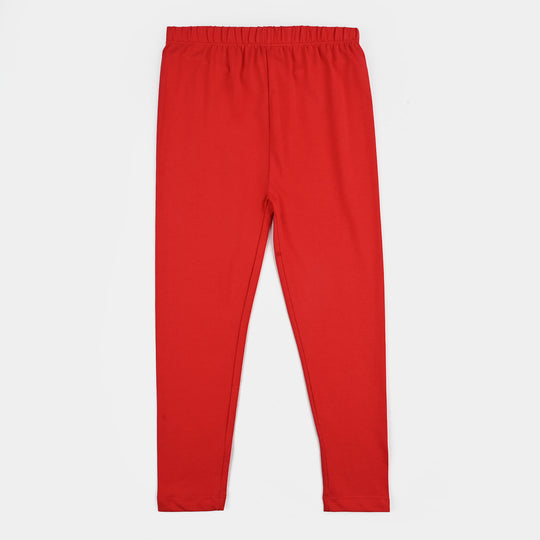 Girls Jersey/Terry Tights Red-Chines.Red