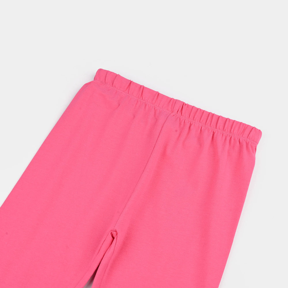 Girls Jersey/Terry Tights -  Pink
