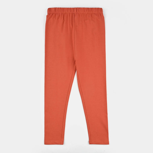 Girls Jersey/Terry Tights Orange-Burn Orange