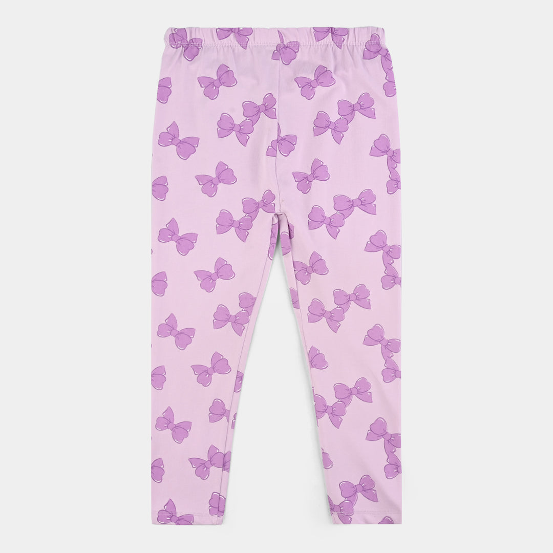 Girls Jersey/Terry Printed Tights BOW