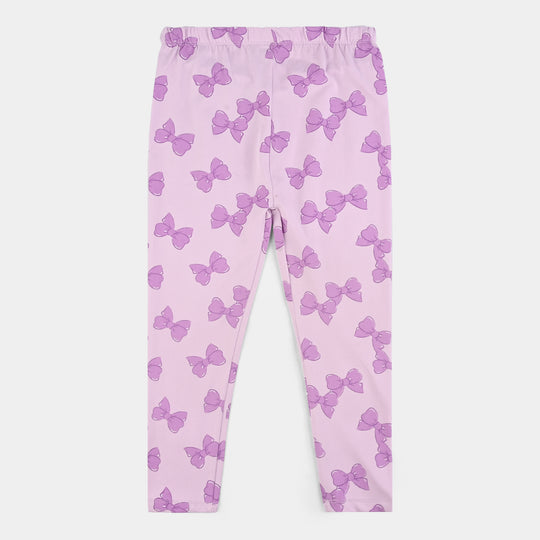 Girls Jersey/Terry Printed Tights BOW