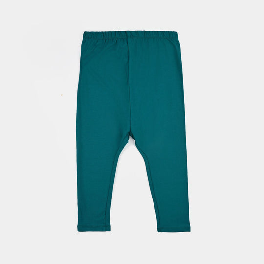 Infant Girls Jersey/Terry Tights-Green