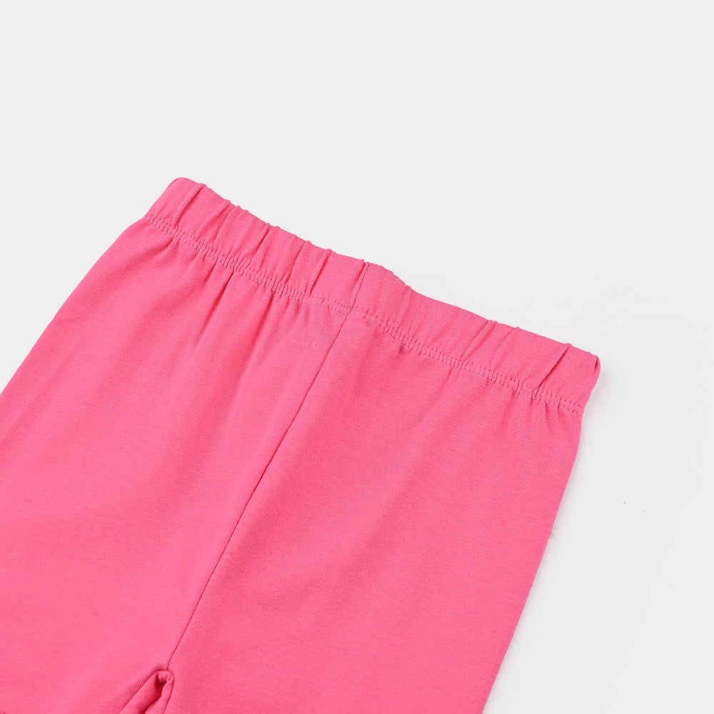 Infant Girls Jersey/Terry Emb Tights Cloud-Pink