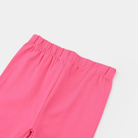 Infant Girls Jersey/Terry Emb Tights Cloud-Pink