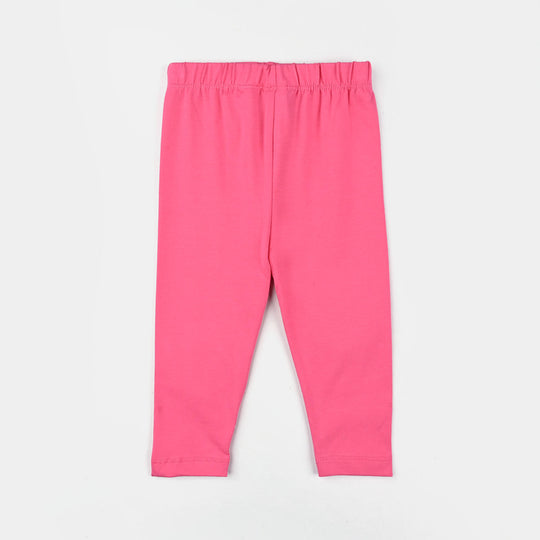 Infant Girls Jersey/Terry Emb Tights Cloud-Pink