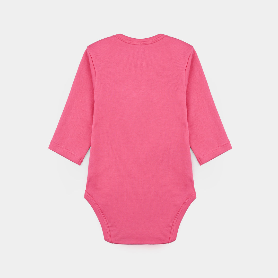 Infant Girls Cotton Interlock Basic Romper Marie-Fand.Pink