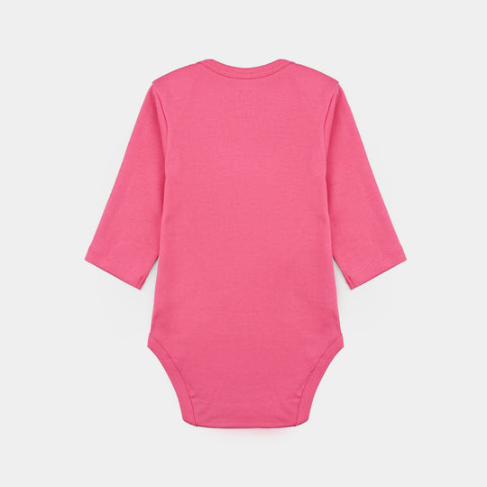 Infant Girls Cotton Interlock Basic Romper Marie-Fand.Pink