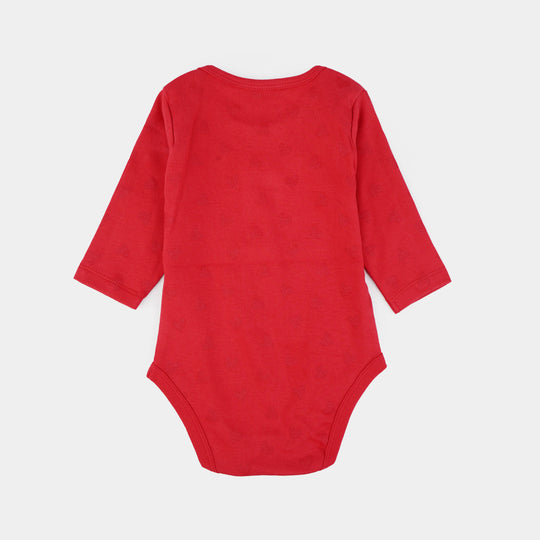 Infant Basic Romper Girls Cotton Interlock LITTLE AND LOVED-Red