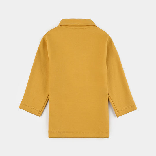 Infant Boys Cotton Interlock Suit-York Yellow