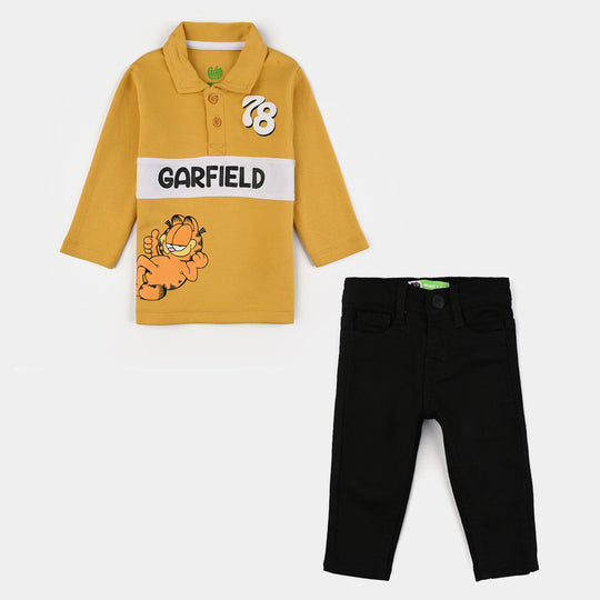 Infant Boys Cotton Interlock Suit-York Yellow