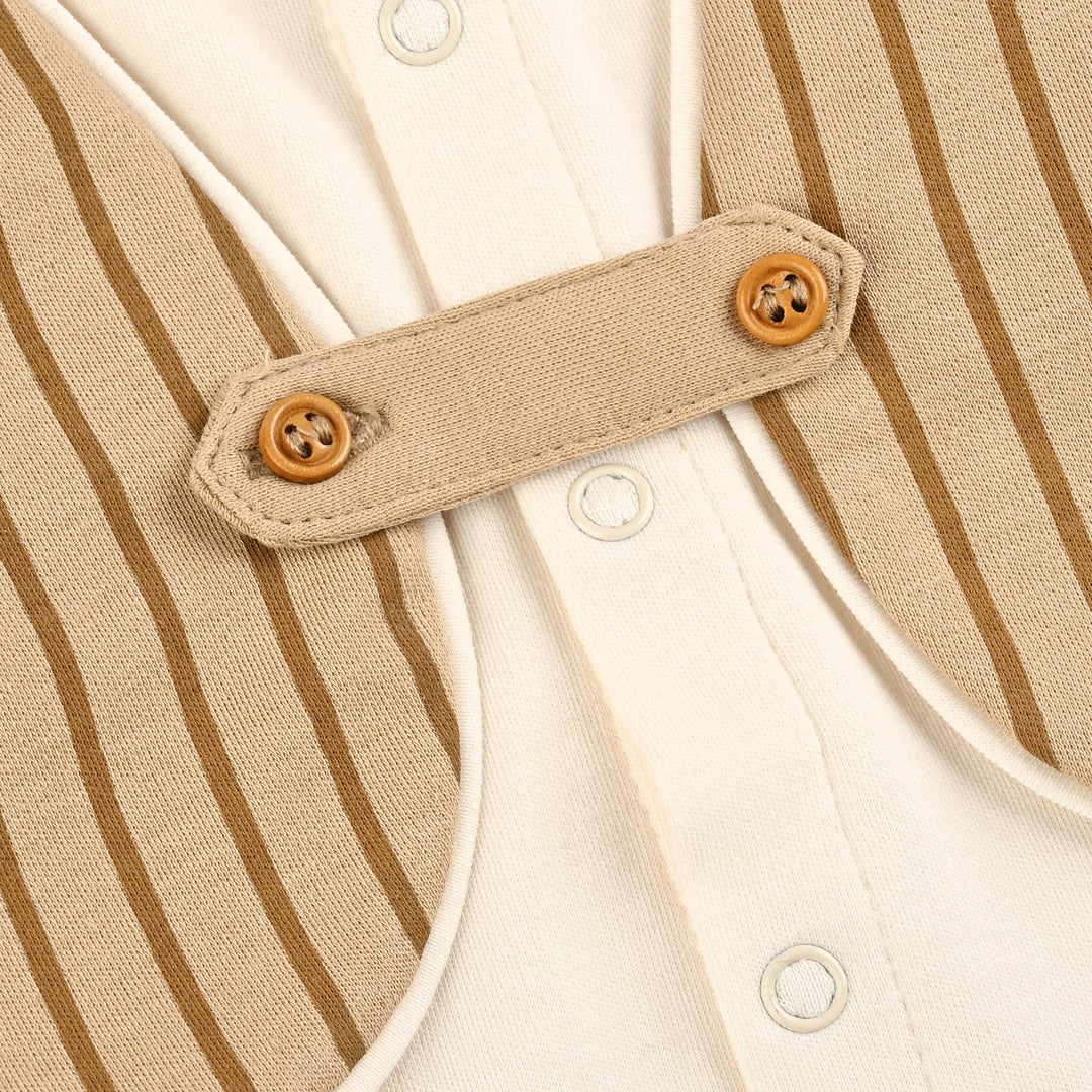 Infant Boys Cotton Interlock Suit BROWN CHIC SUIT