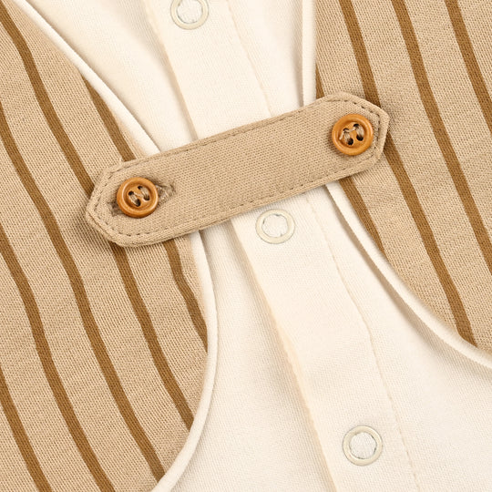 Infant Boys Cotton Interlock Suit BROWN CHIC SUIT