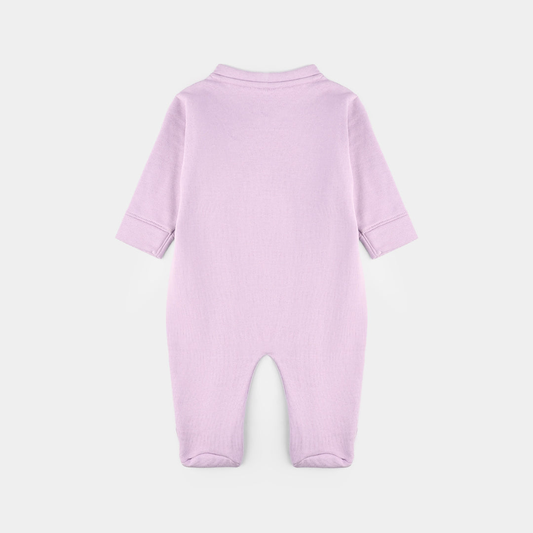 Infant Girl Fleece Romper ZEBRA