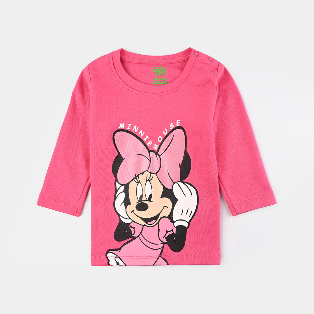 Infant Girls Cotton Interlock Suit-Pink